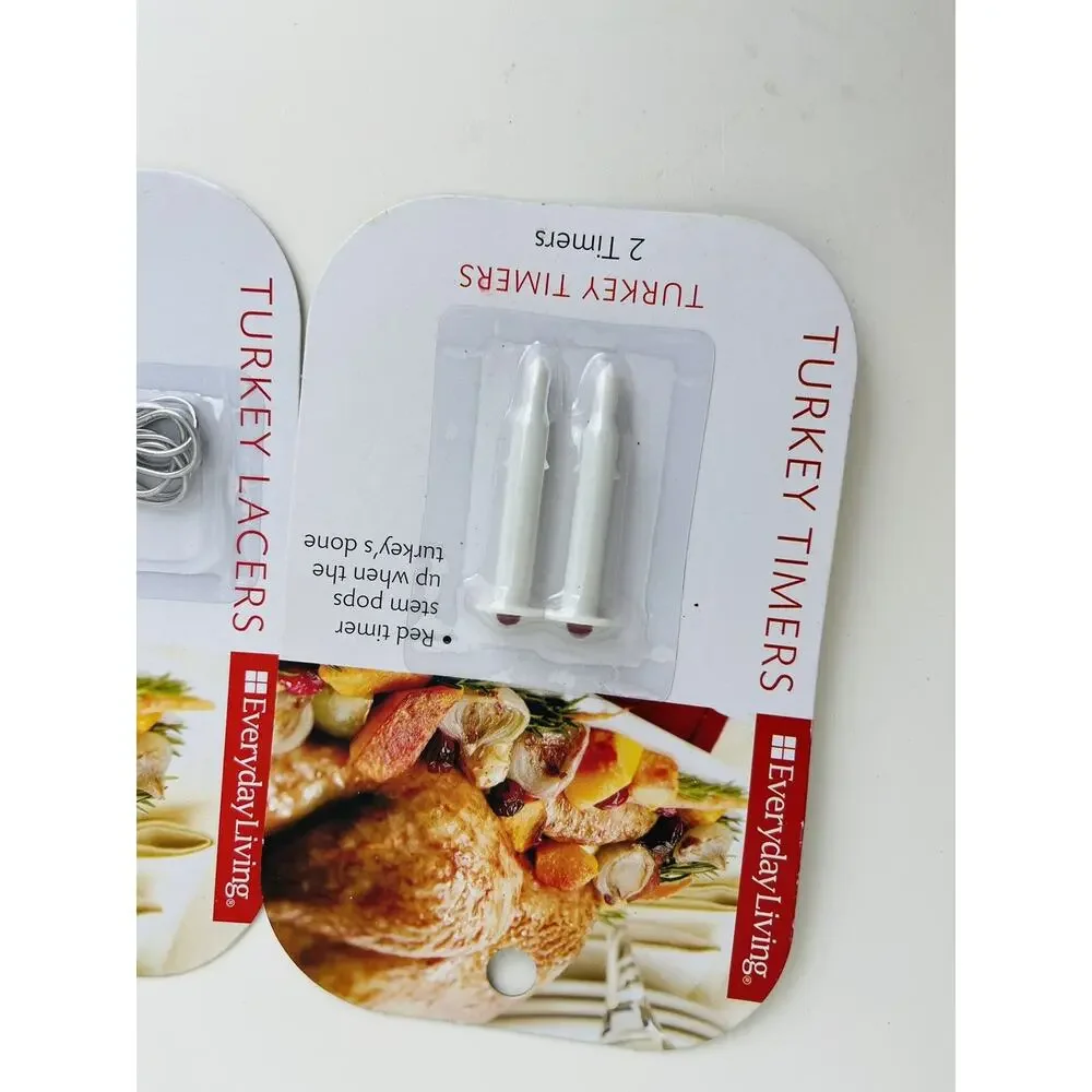 Everyday‎ Living Stainless Steel 1 Pack Turkey 8 Lacers & 2 Turkey Timers